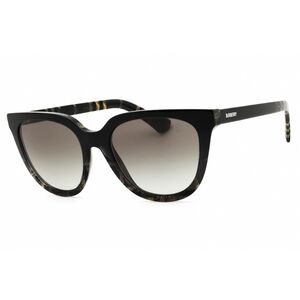 NWT Burberry 0BE4469-420011 Grey Check Round 53mm Sunglasses